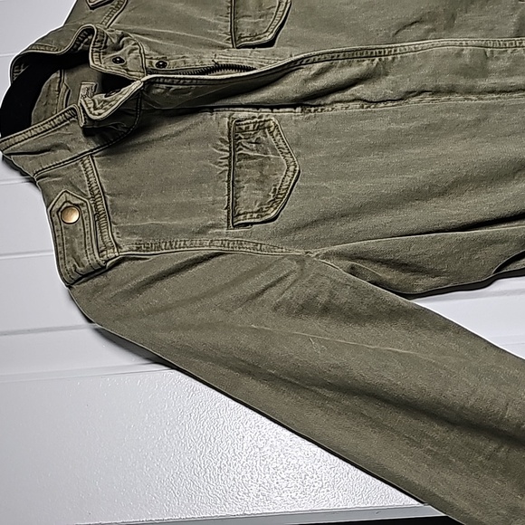 Lucky Brand XS olive green cinch waist bomber jacket - Picture 5 of 16